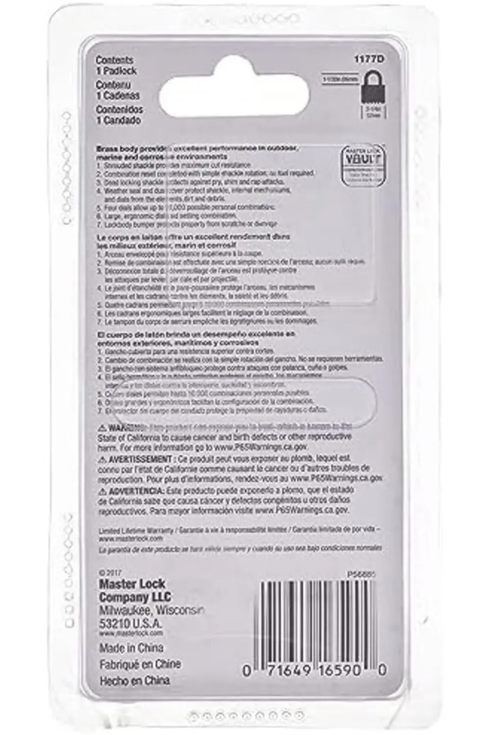 trendyvision , pirinç, asma kilit, ProSeries 2-1/4 inç genişliğin