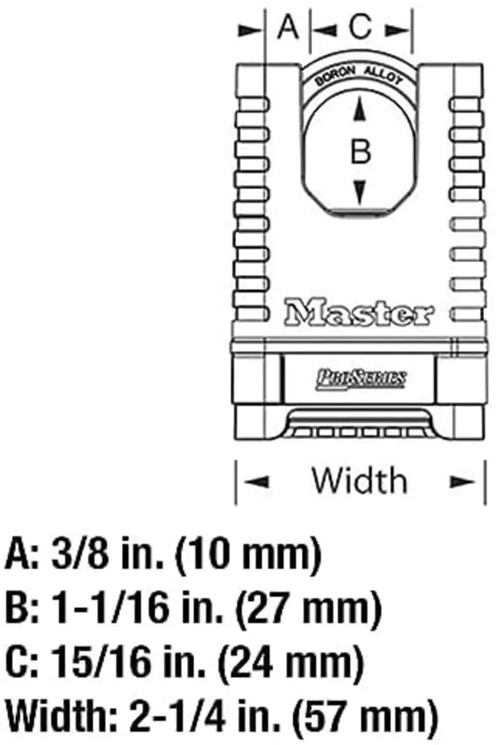 trendyvision , pirinç, asma kilit, ProSeries 2-1/4 inç genişliğin