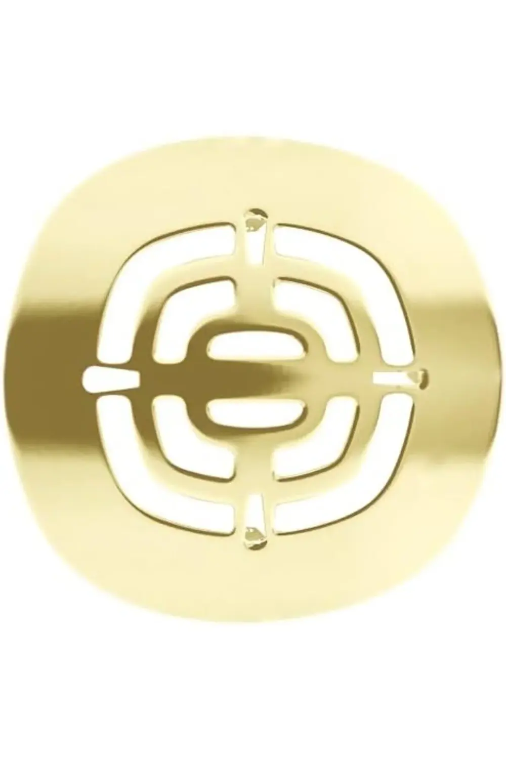 trendyvision Pirinç Geçmeli Duş Süzgeci Izgarası, Cilalı Pirinç,