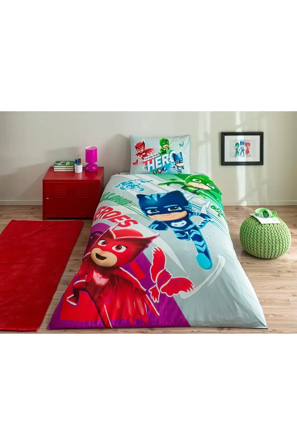trendyvision PJ Masks Super Standart Pamuk Nevresim Takımı, Çok R