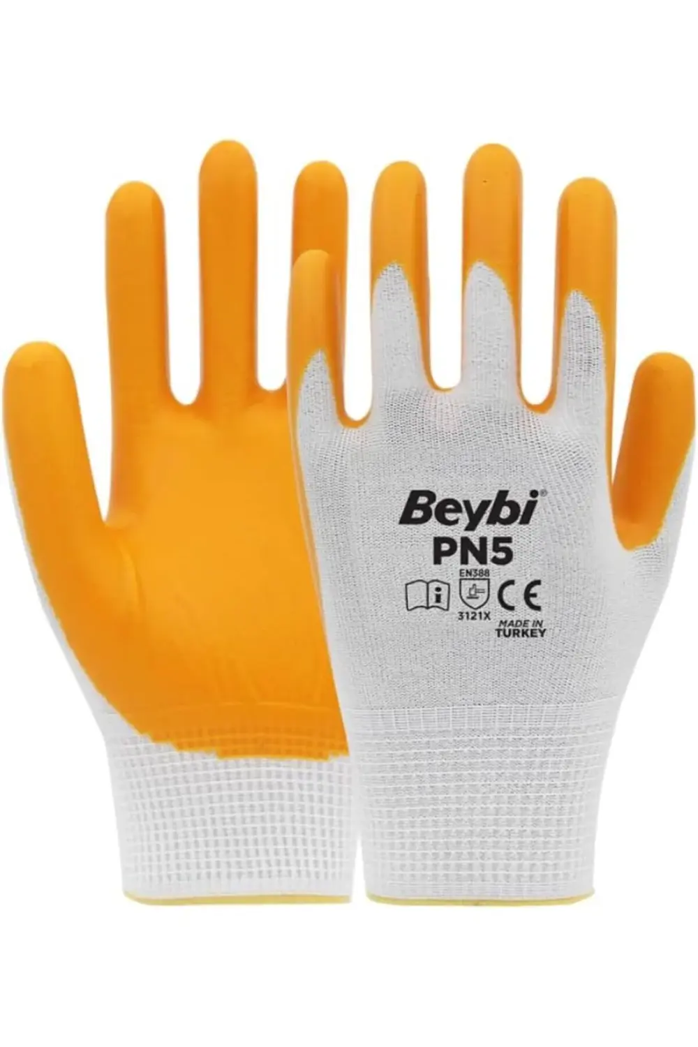 trendyvision Pn5 Sarı No:9 Polyester Astarlı Nitril İş Eldiveni 1