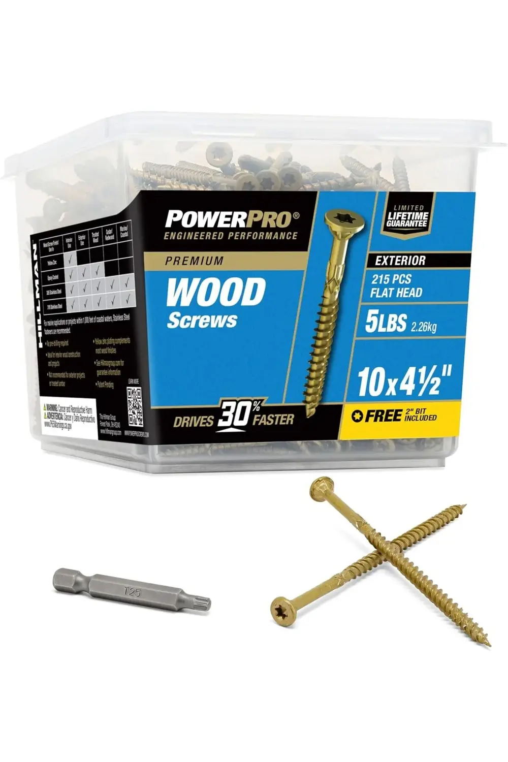 trendyvision Power Pro 48616 Ahşap Vidalar, 10 x 4-1/2 inç, Premi