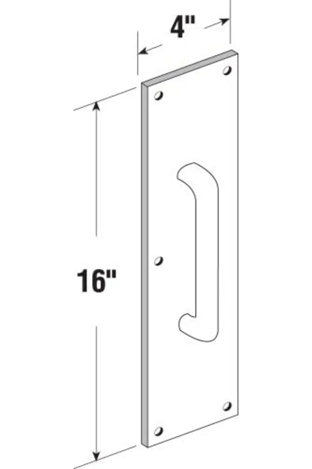 trendyvision prime-line Ürünler J 4643 Kapı Çekme Plakası, Yuvarl