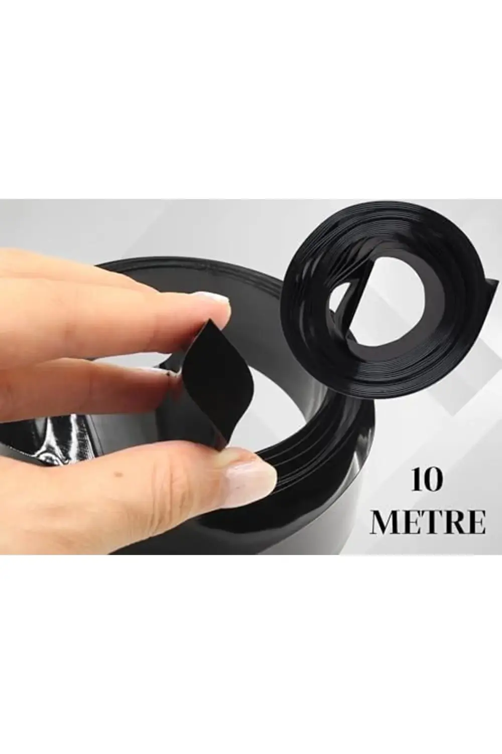 trendyvision PVC Isı ile Daralan Manşon, Siyah Renk, 10mm Çap, 10