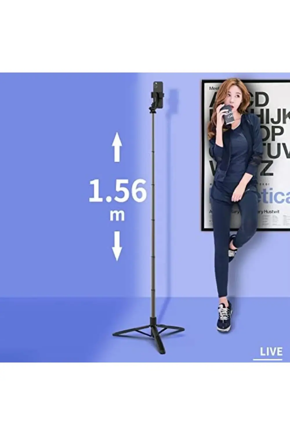 trendyvision Q6 Katlanabilir Çok Fonksiyonlu Selfie Vlog Uzaktan