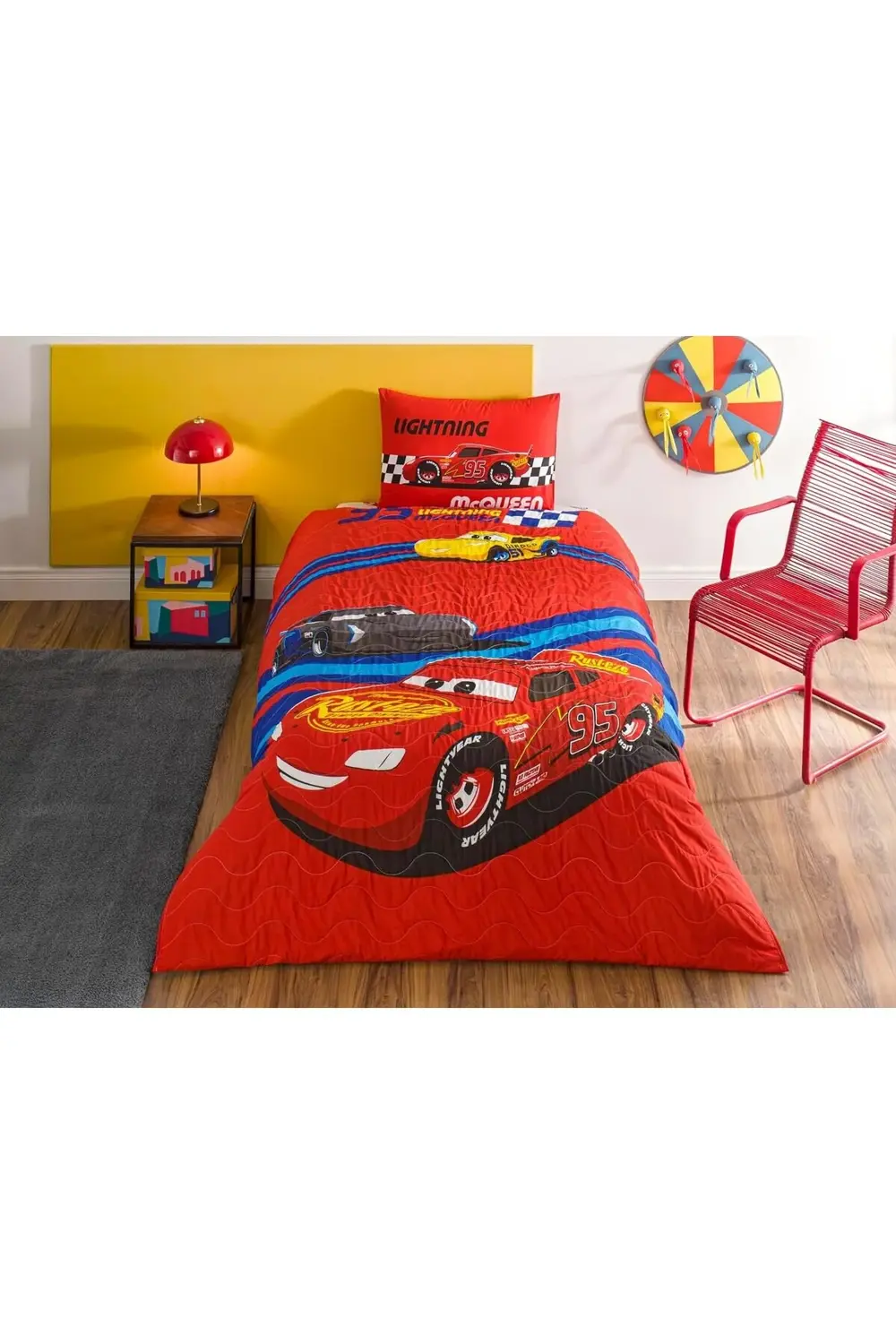 trendyvision Race Track Standart Pamuk Nevresim Takımı, Kırmızı,