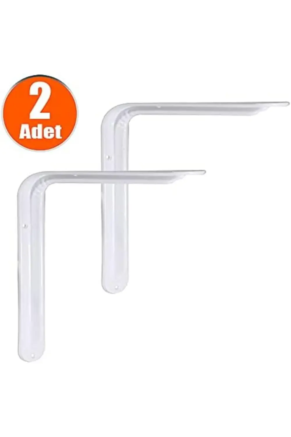 trendyvision Raf Altı Ayak Raf Tutucu L Demir 11 x 14 cm Beyaz Mo