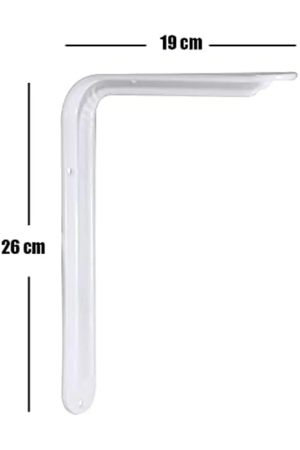 trendyvision Raf Altı Ayak Raf Tutucu L Demir 19 x 26 cm Beyaz Mo