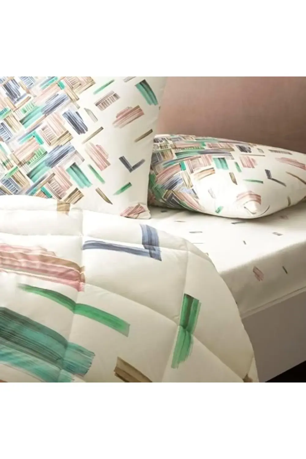 trendyvision Rance Standart Pamuk Nevresim Takımı, Yeşil, Tek Kiş