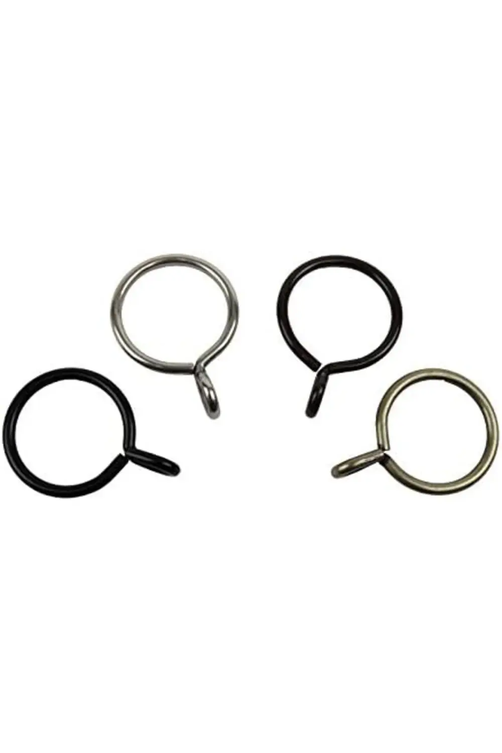 trendyvision Rod Desyne Halkalar, 10 adet, 3,5 cm, antik pirinç b