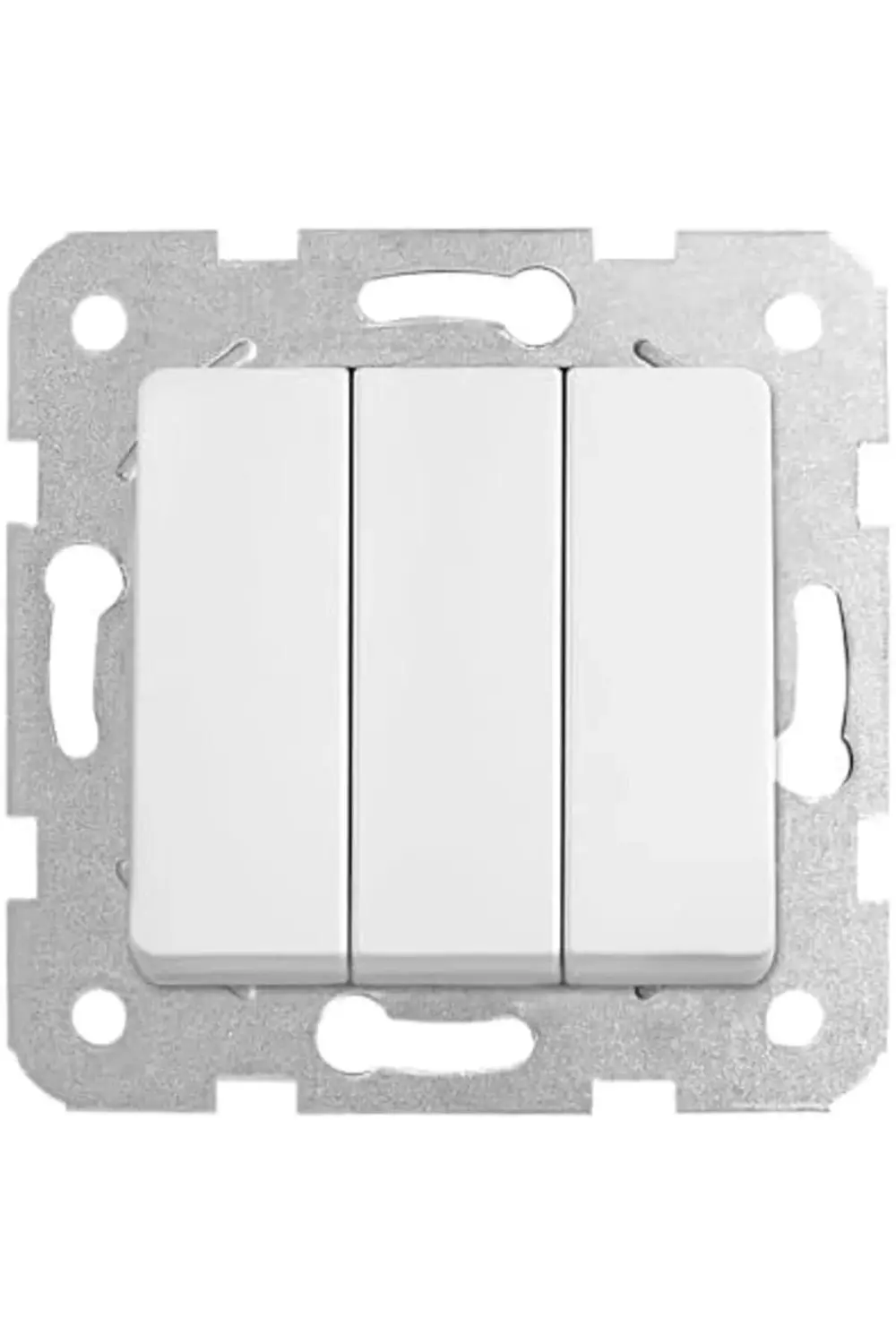 trendyvision /Rollina Beyaz Üçlü Anahtar Mekanizma ve Düğme buyfl