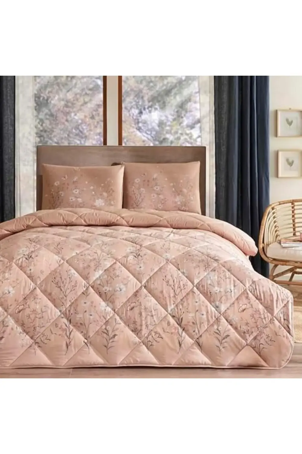 trendyvision Rossy Standart Pamuk Nevresim Takımı, Gül Kurusu, Te