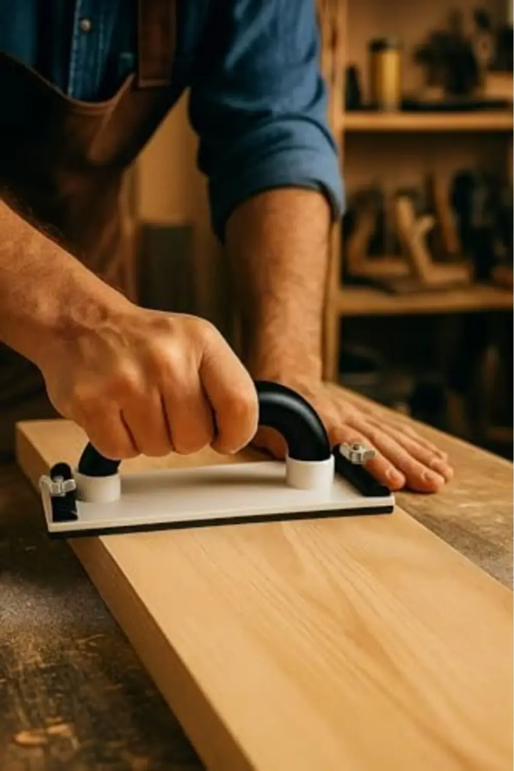 trendyvision Sabit Saplı Zımpara Malası, Plastik Tutma Kolu, İnşa