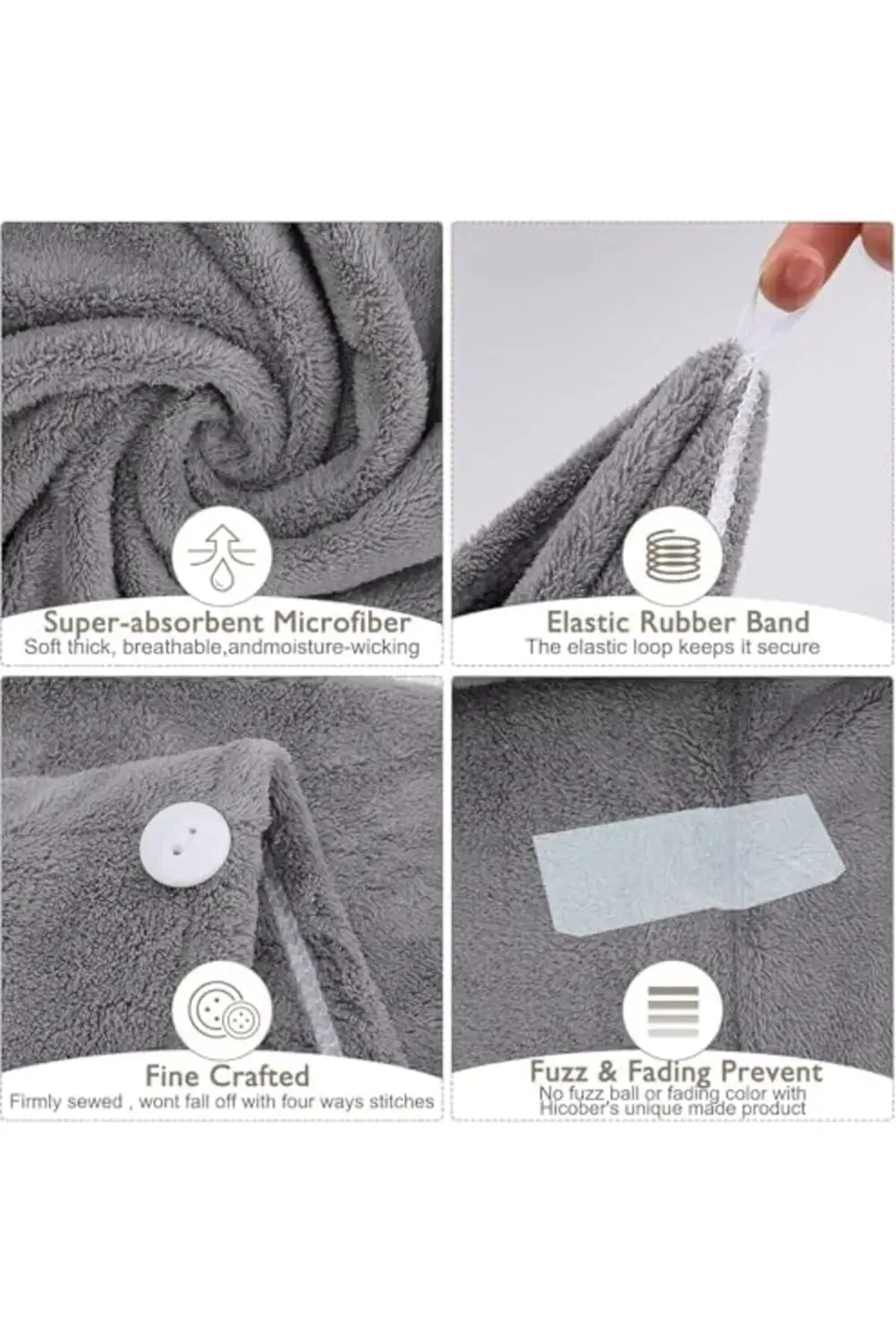 trendyvision Saç havlusu, Premium Mikrofiber Kumaş ile Yüksek Emi