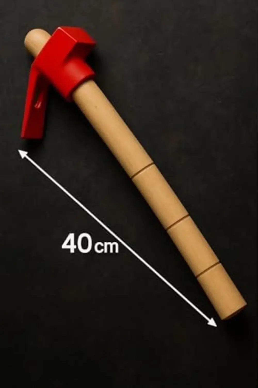 trendyvision Saplı, 40 cm Ahşap Saplı, Kalın Uçlu, Döküm Başlıklı