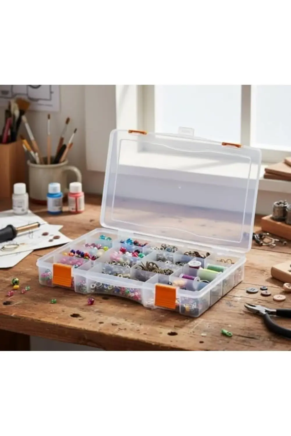 trendyvision Şeffaf Organizer Kutu (13 Bölmeli) | Power Organizer