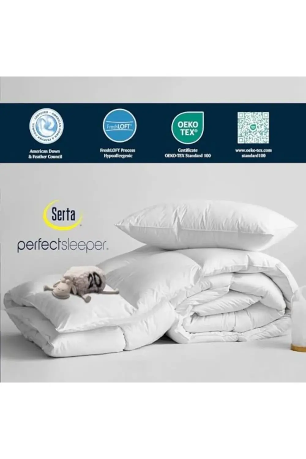 trendyvision Serta 233 İplik Sayısı Beyaz Tüy Kaz Tüyü Lifli Mevs