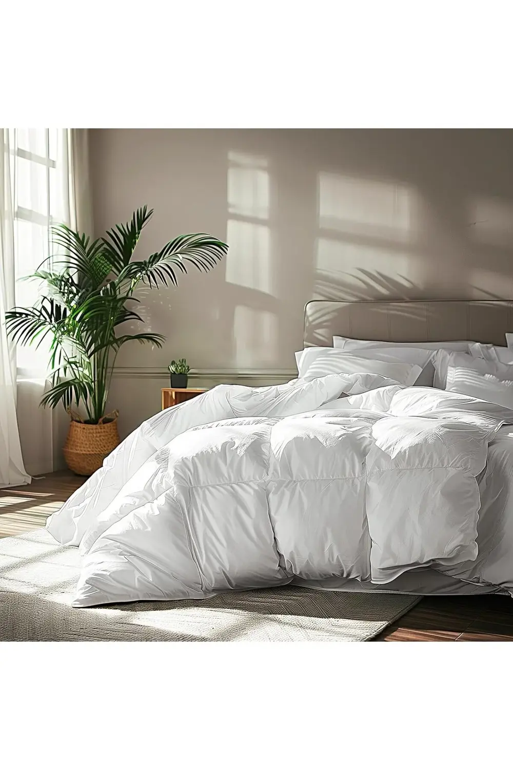 trendyvision Serta 233 İplik Sayısı Beyaz Tüy Kaz Tüyü Lifli Mevs