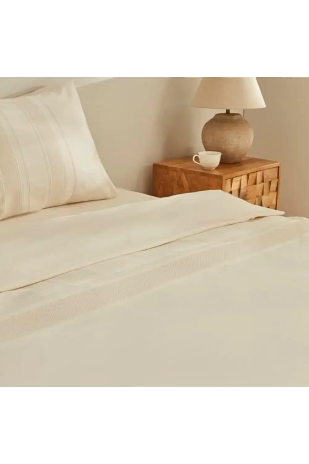 trendyvision Sesy Armürlü Çift Kişilik Nevresim Takımı Ekru buyfl