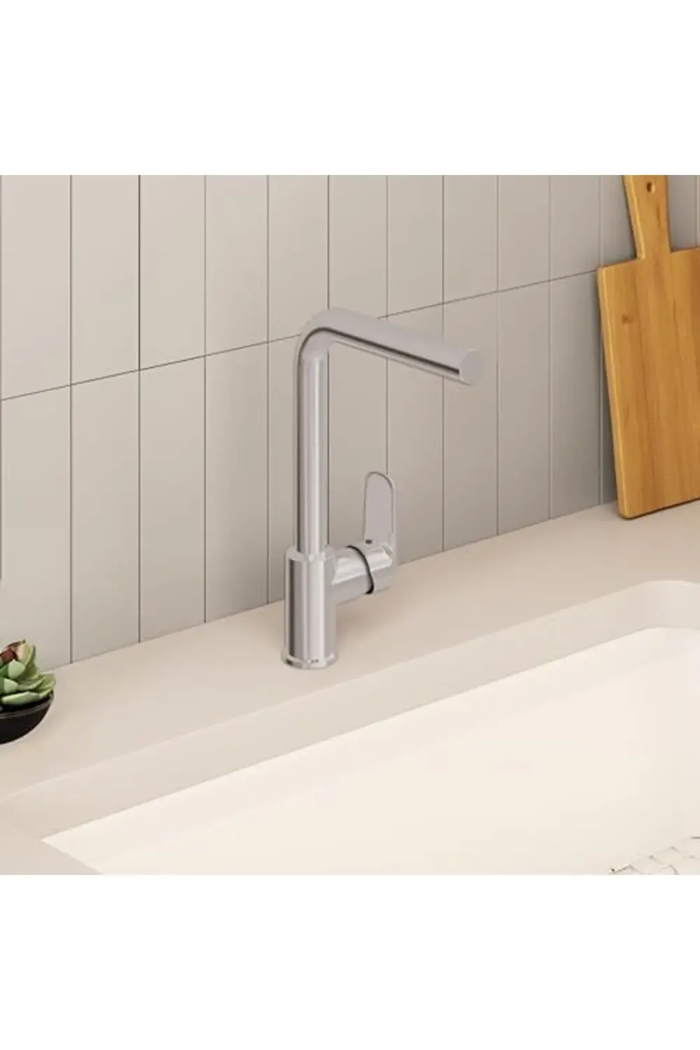 trendyvision Shift T30 A43691 Eviye Bataryası, L Tipi, Krom buyfl