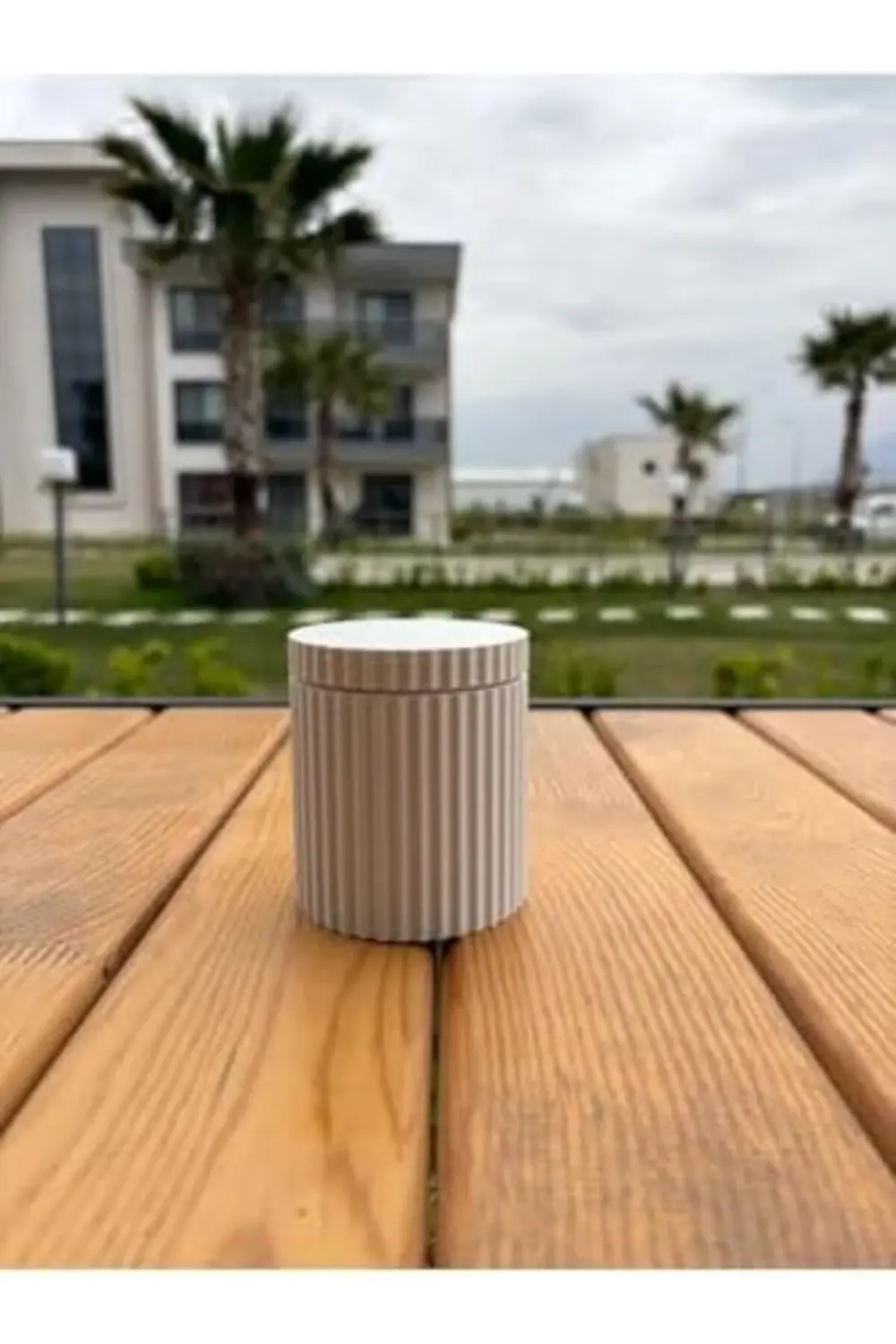 trendyvision Silindir Makyaj Pamuğu Kutusu Beyaz buyflicker 39551