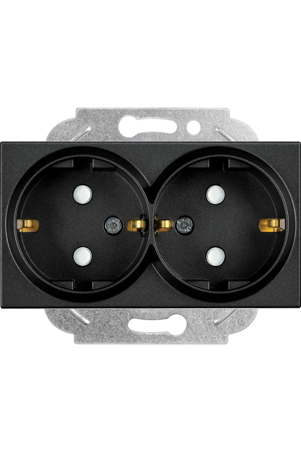 trendyvision / Siyah İkili Topraklı Priz Çarpma Karşıtı Mekanizma