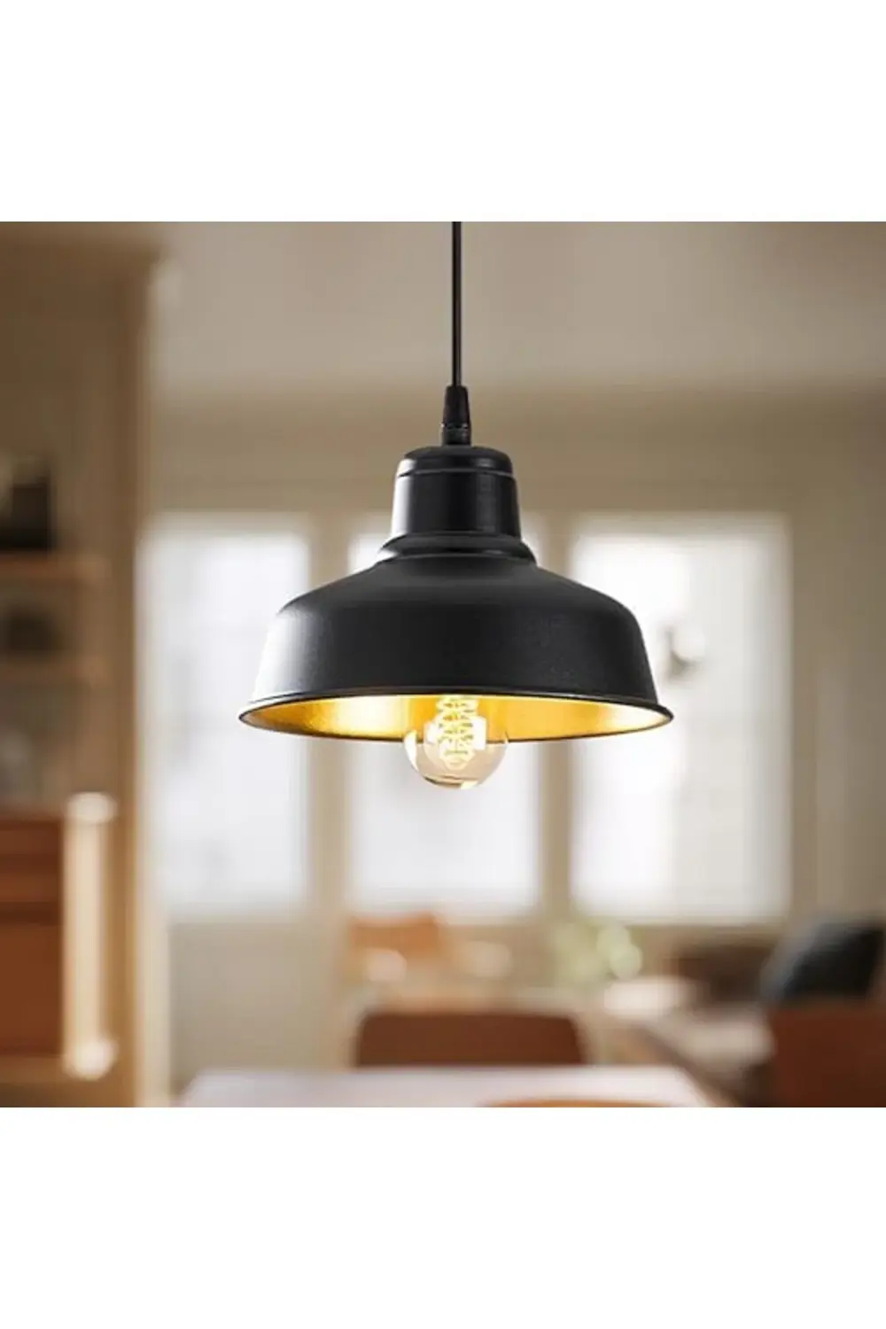 trendyvision Siyah Tekli Sarkıt Aydınlatma, Ev, Ofis, Cafe, Resto