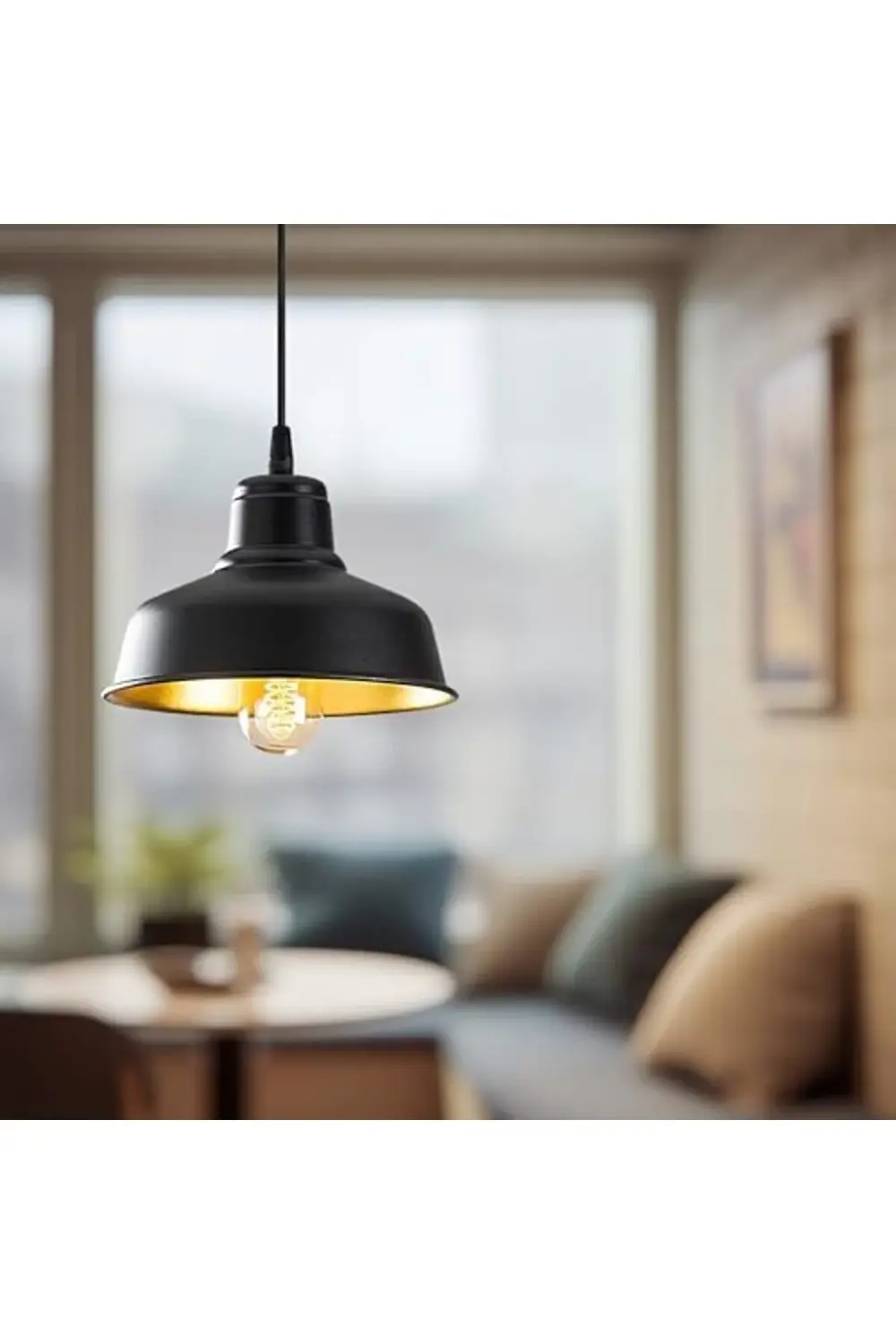 trendyvision Siyah Tekli Sarkıt Aydınlatma, Ev, Ofis, Cafe, Resto