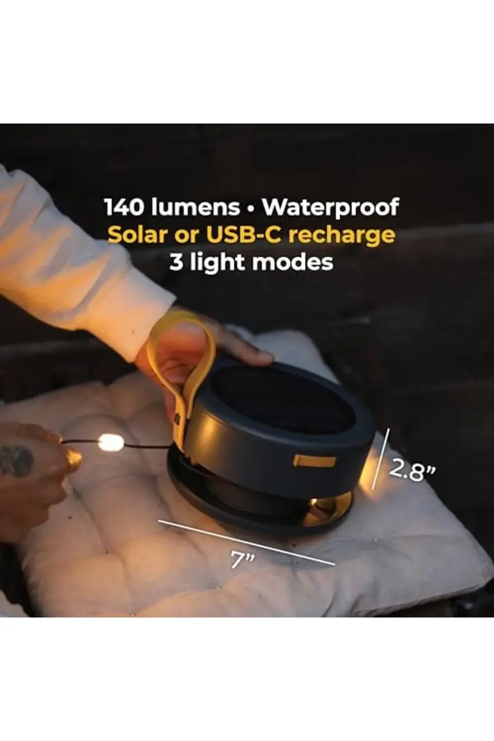 trendyvision Solar Dize Işıkları + Çıkarılabilir Güç Ünitesi: 13,