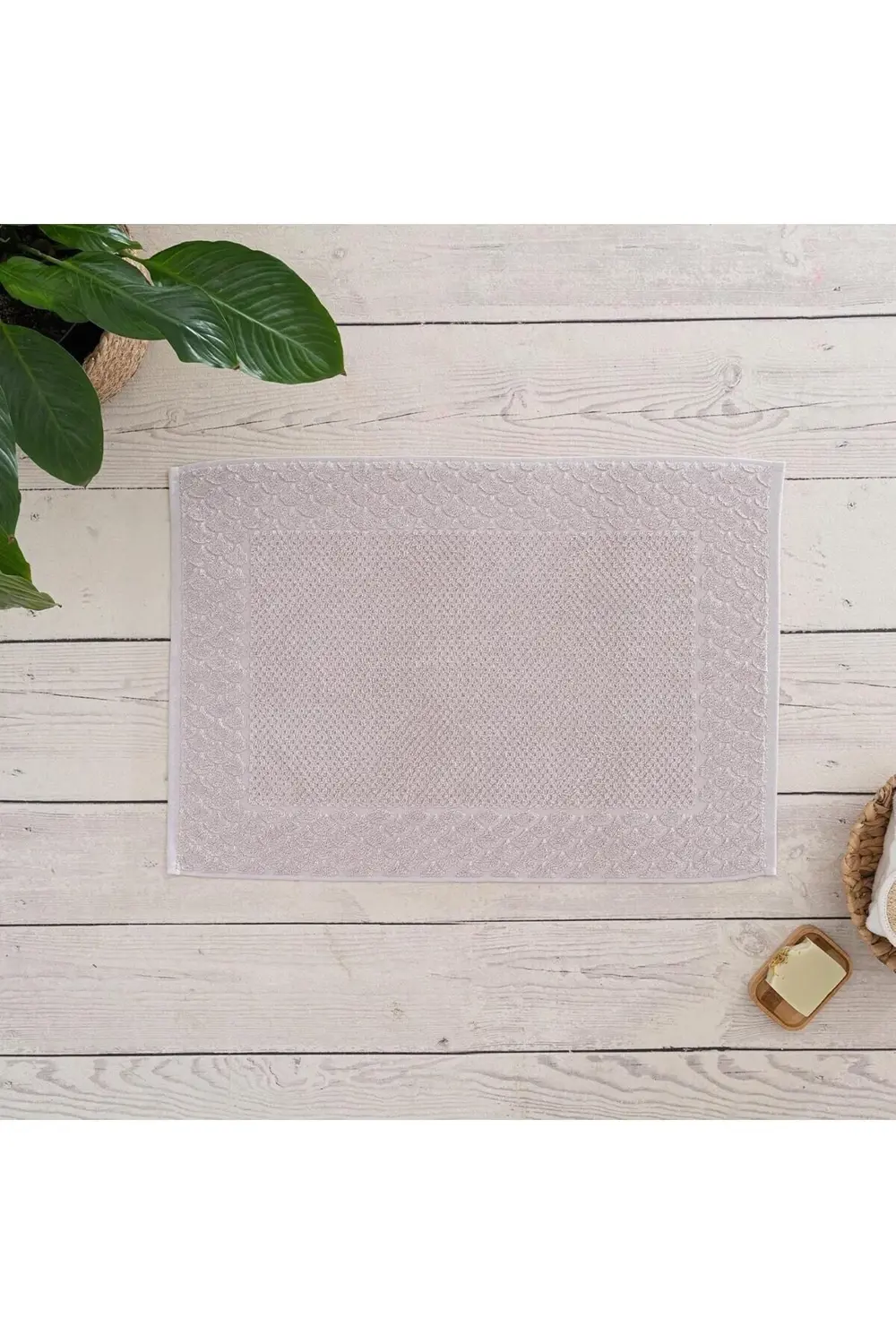 trendyvision Soley | Alana | Yumuşak Pamuklu Pirinç Örgü Ayak Hav