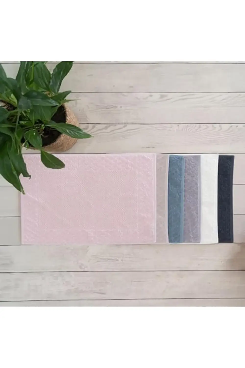 trendyvision Soley | Alana | Yumuşak Pamuklu Pirinç Örgü Ayak Hav