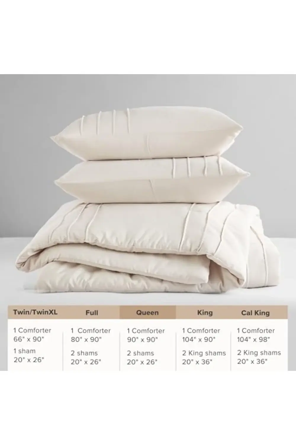 trendyvision Spaces Krem Kraliçe Yorgan Seti - 3 Parça Pintuck Pi