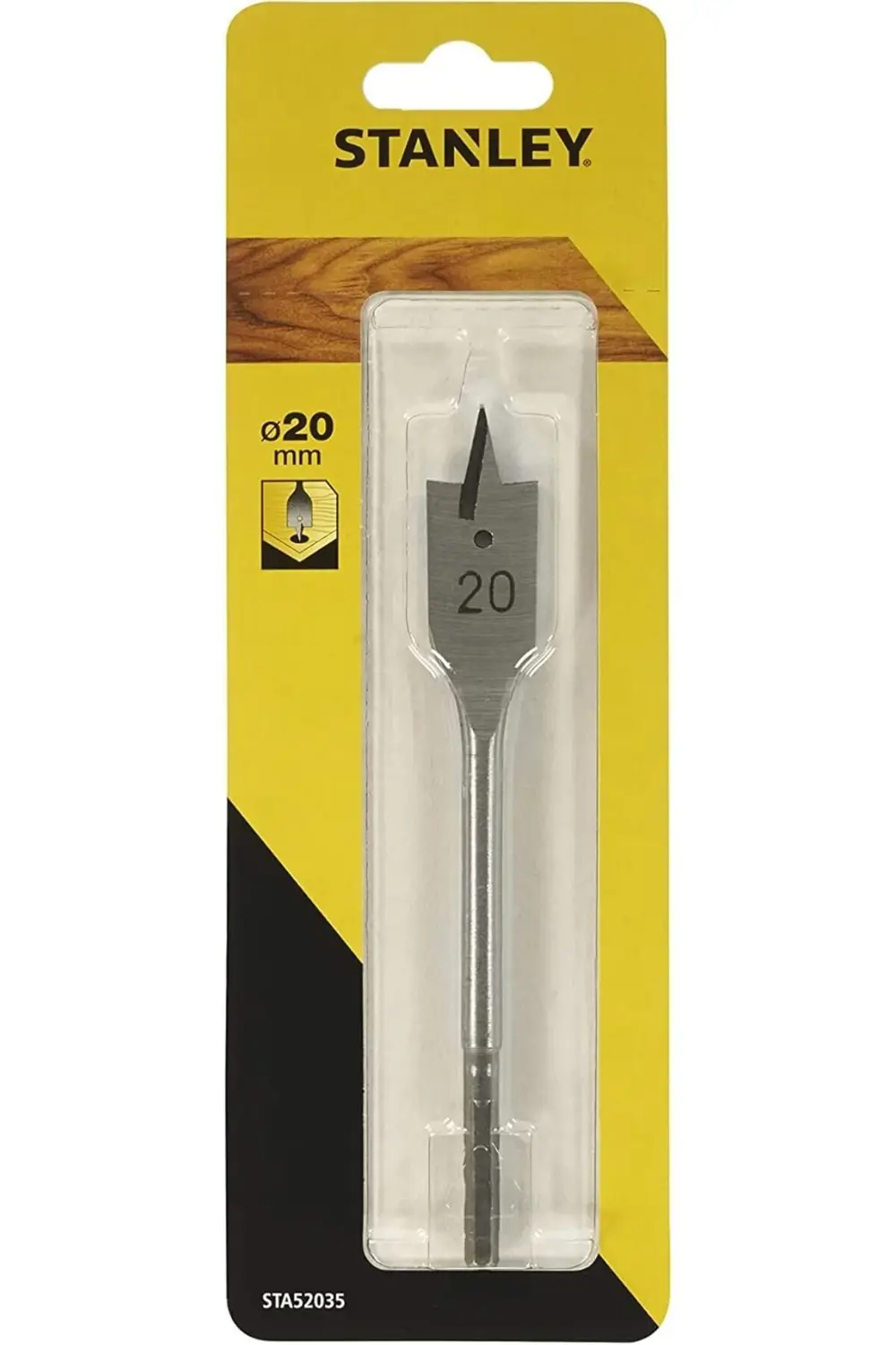 trendyvision Sta52035 Ahşap Geniş Matkap Ucu, Metalik, 1 Adet, 20
