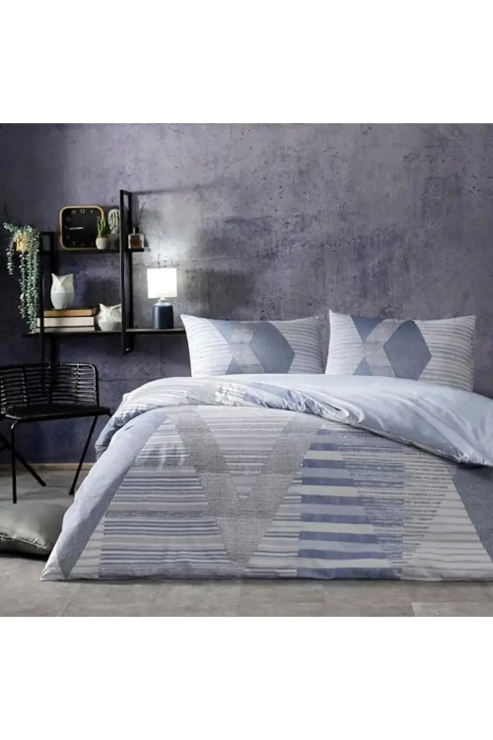 trendyvision Standart Pamuk Nevresim Takımı, Mavi, Çift Kişilik b