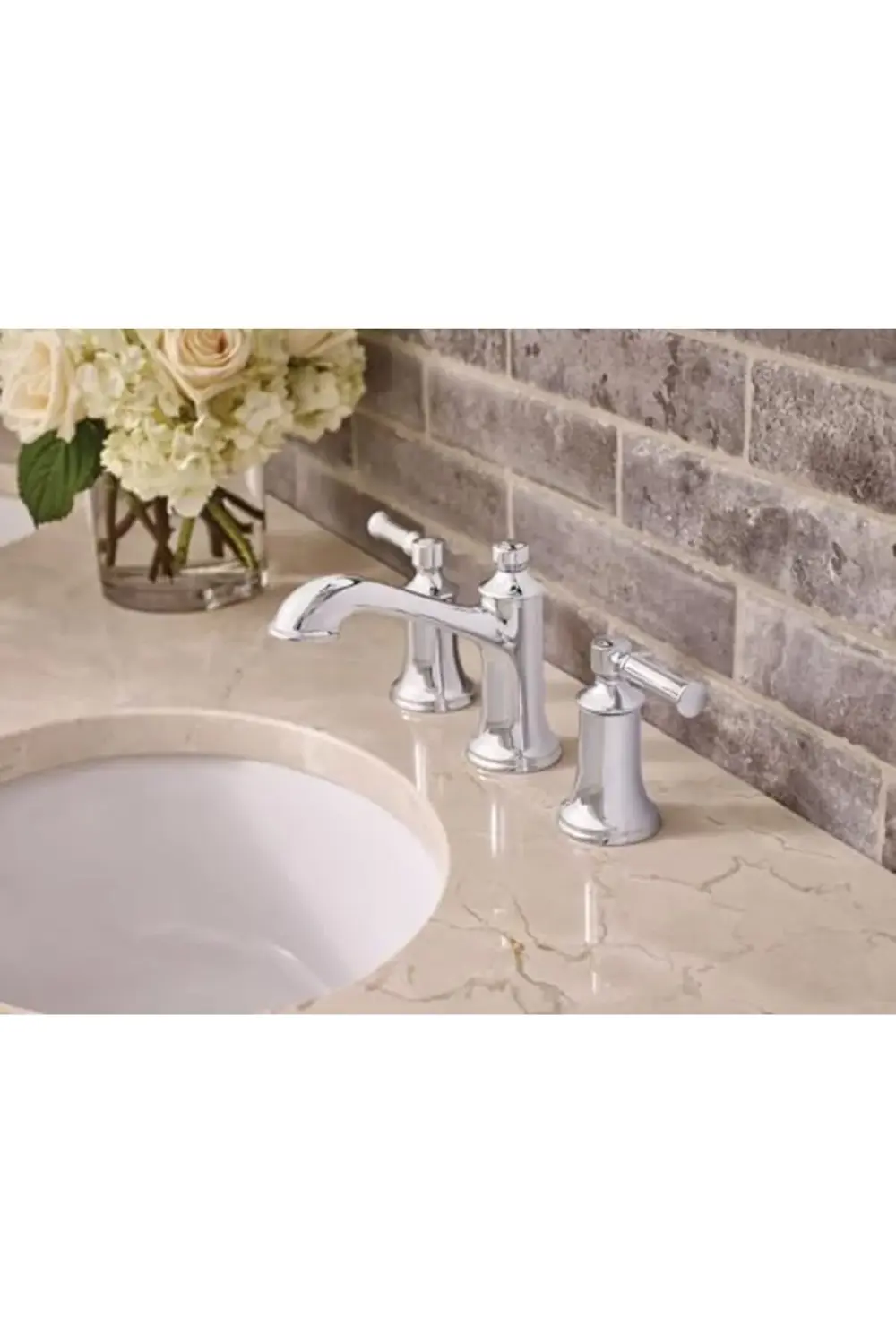 trendyvision T6805 Dartmoor Two-Handle Low Arc Bathroom without V