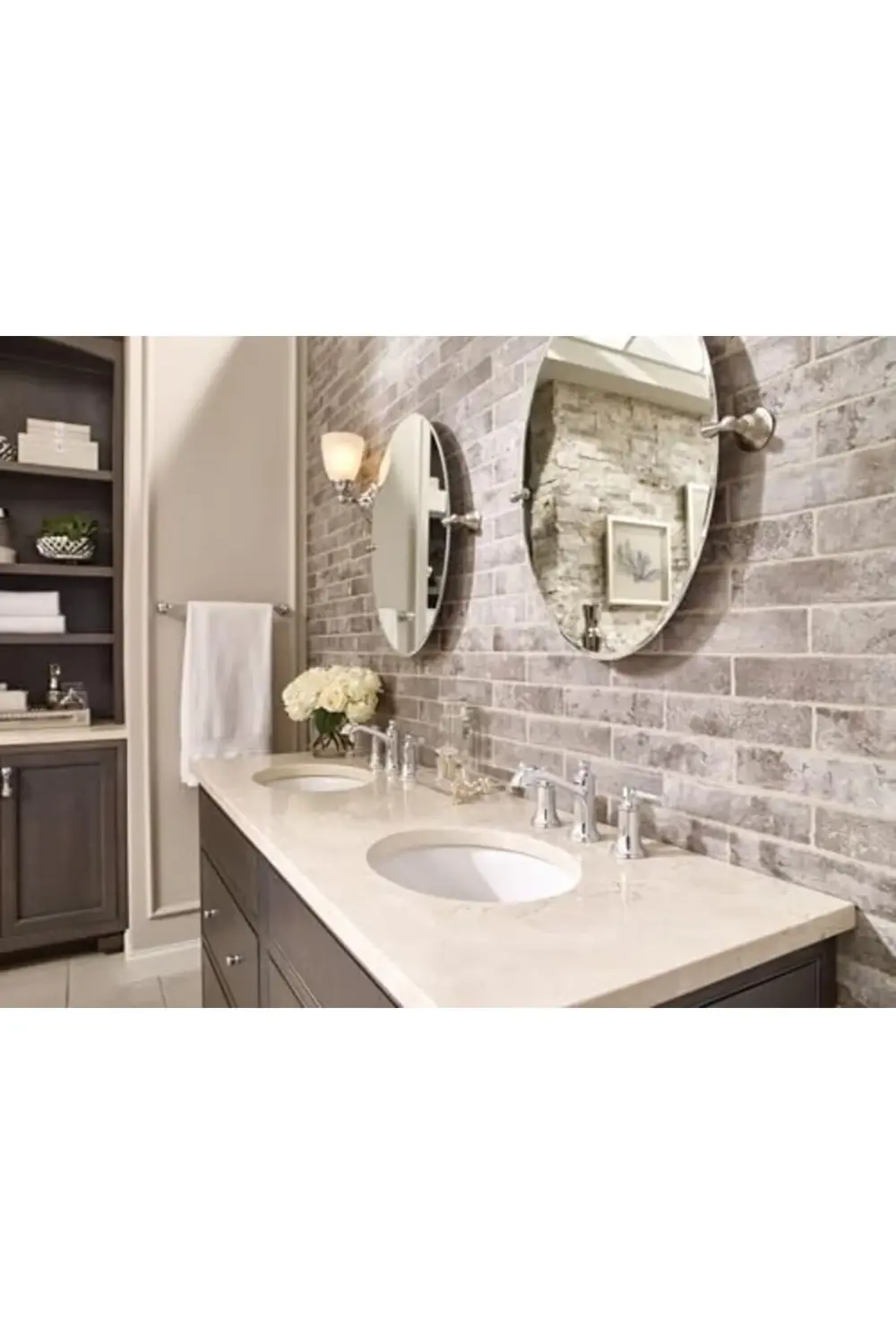 trendyvision T6805 Dartmoor Two-Handle Low Arc Bathroom without V