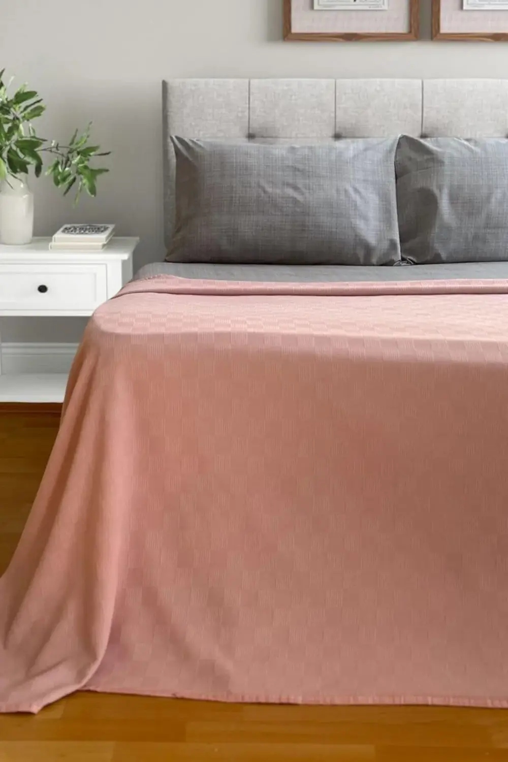 trendyvision Tek Kişilik Doğal Pamuk Pike Pudra, Dört Mevsim Pike