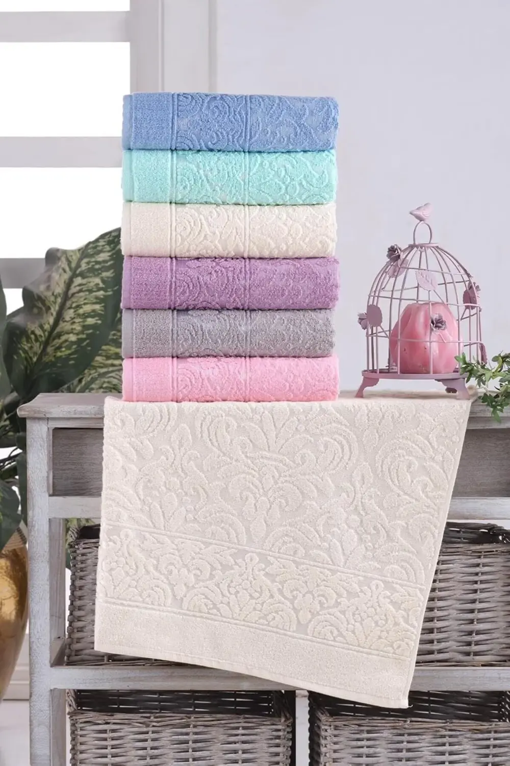 trendyvision Tekstil Soft | 6'lı 50x90 Cm El&yüz Havlu Seti Renkl