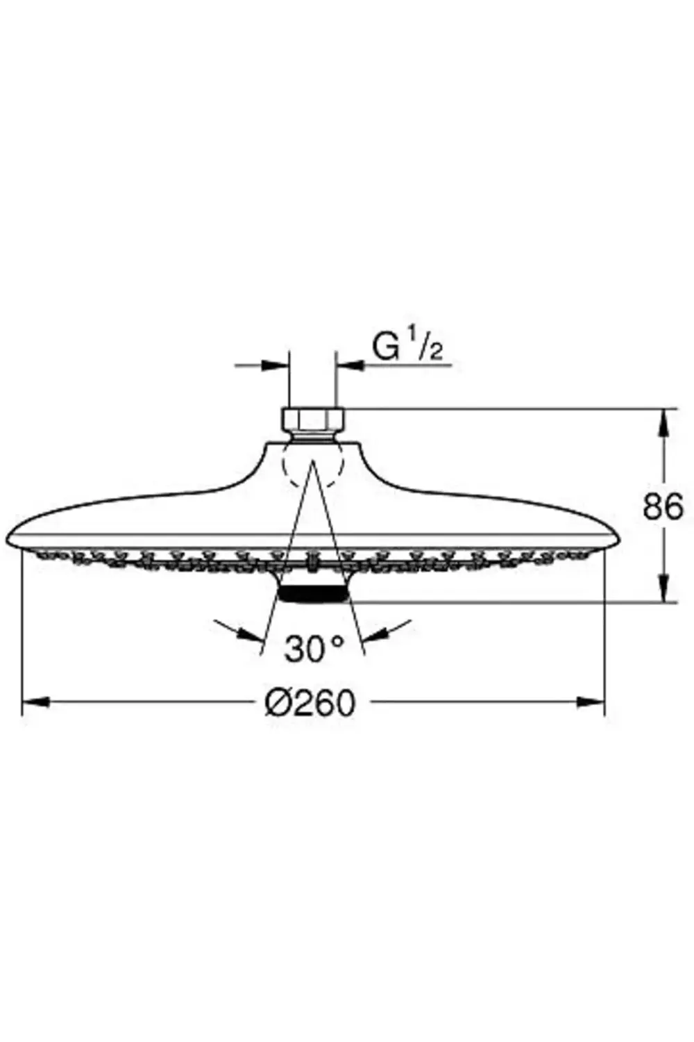 trendyvision Tepe Duşu 26 cm 3 Akışlı Euphoria Krom - 26455000 bu