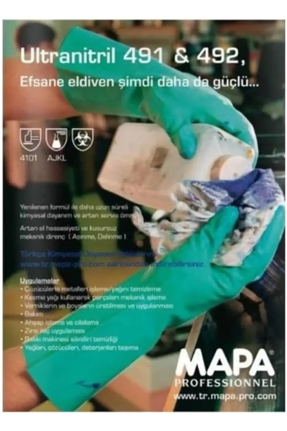 trendyvision Ultra Nitril 491 Kimyasal Koruma Eldiveni No:10 buyf