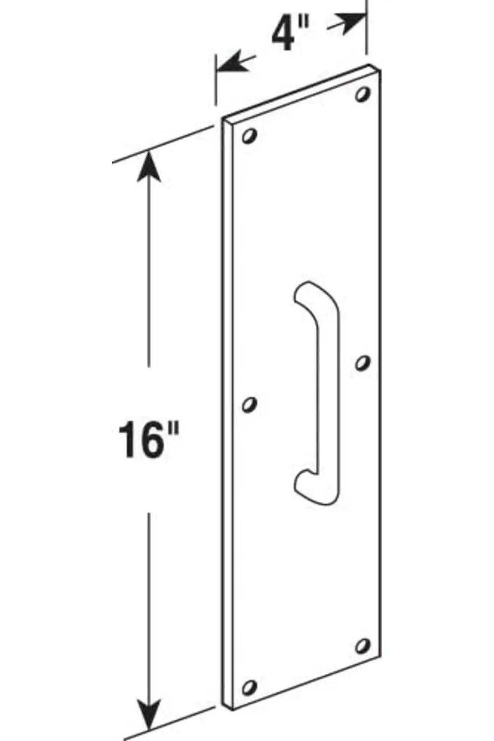 trendyvision ürünler J 4578 kapı Pull tabak, 4-inç x 40,6 cm, ova