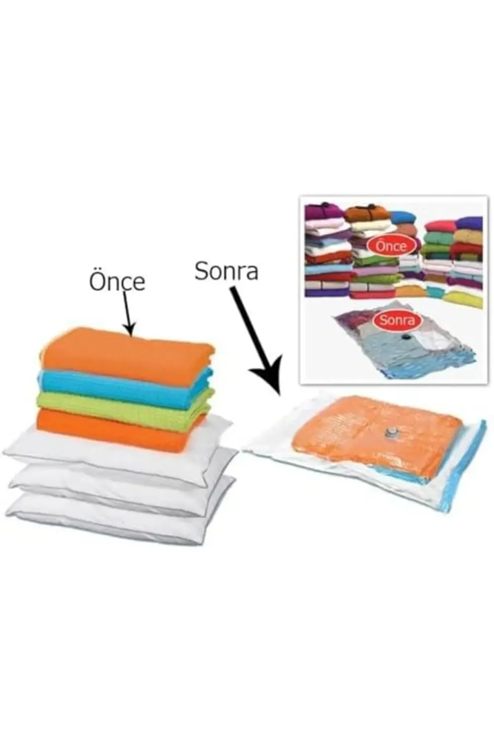 trendyvision Vakumlu Hurç Poşet Saklama Torbası (55x90) buyflicke