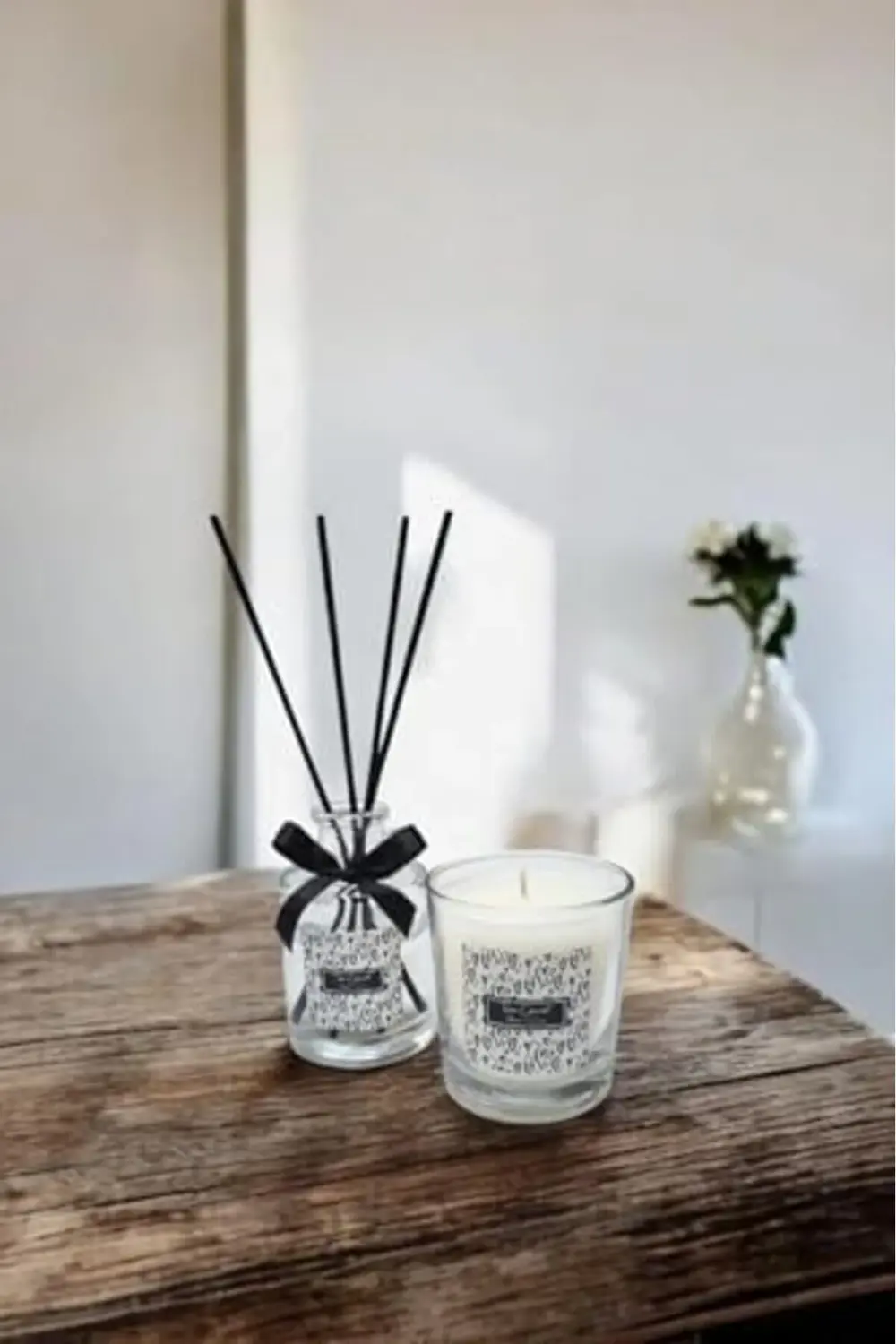 trendyvision Vanilya Kokulu Bardak Mum ve 100 ML Oda Kokusu Seti