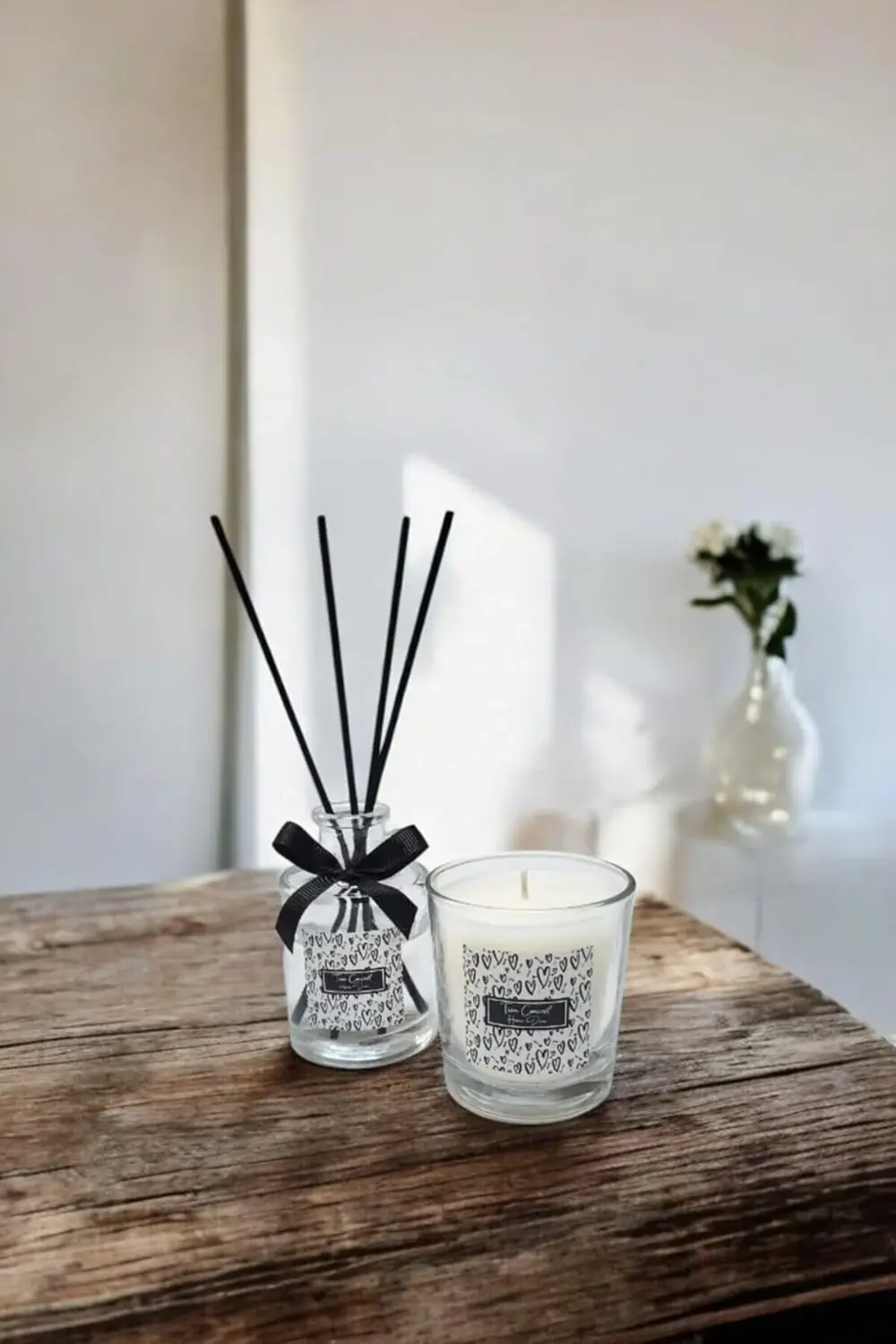 trendyvision Vanilya Kokulu Bardak Mum ve 100 ML Oda Kokusu Seti