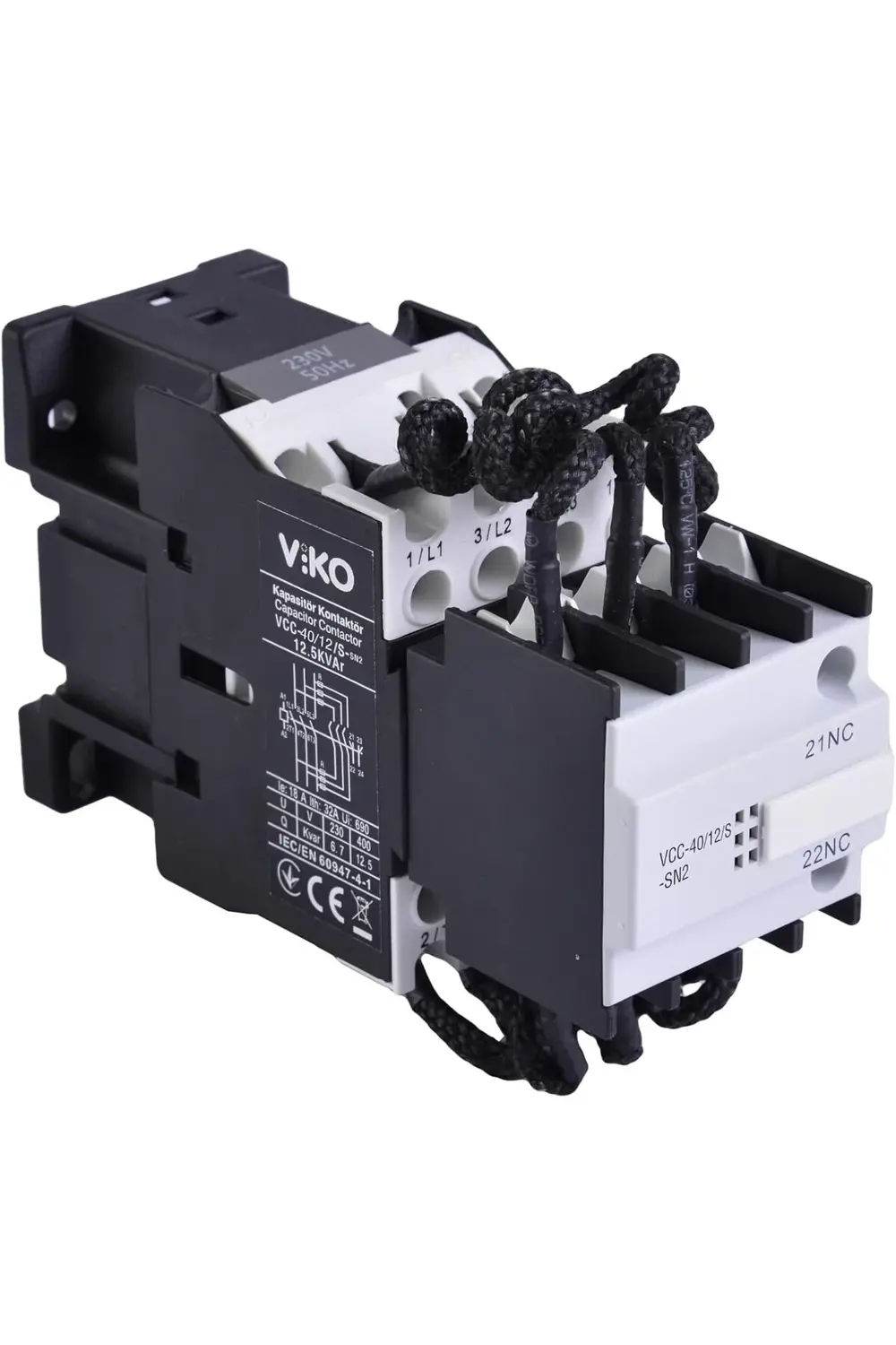 trendyvision VCC-40/12/S Kompanzasyon Kontaktörü 40kVAr AC 230V 1