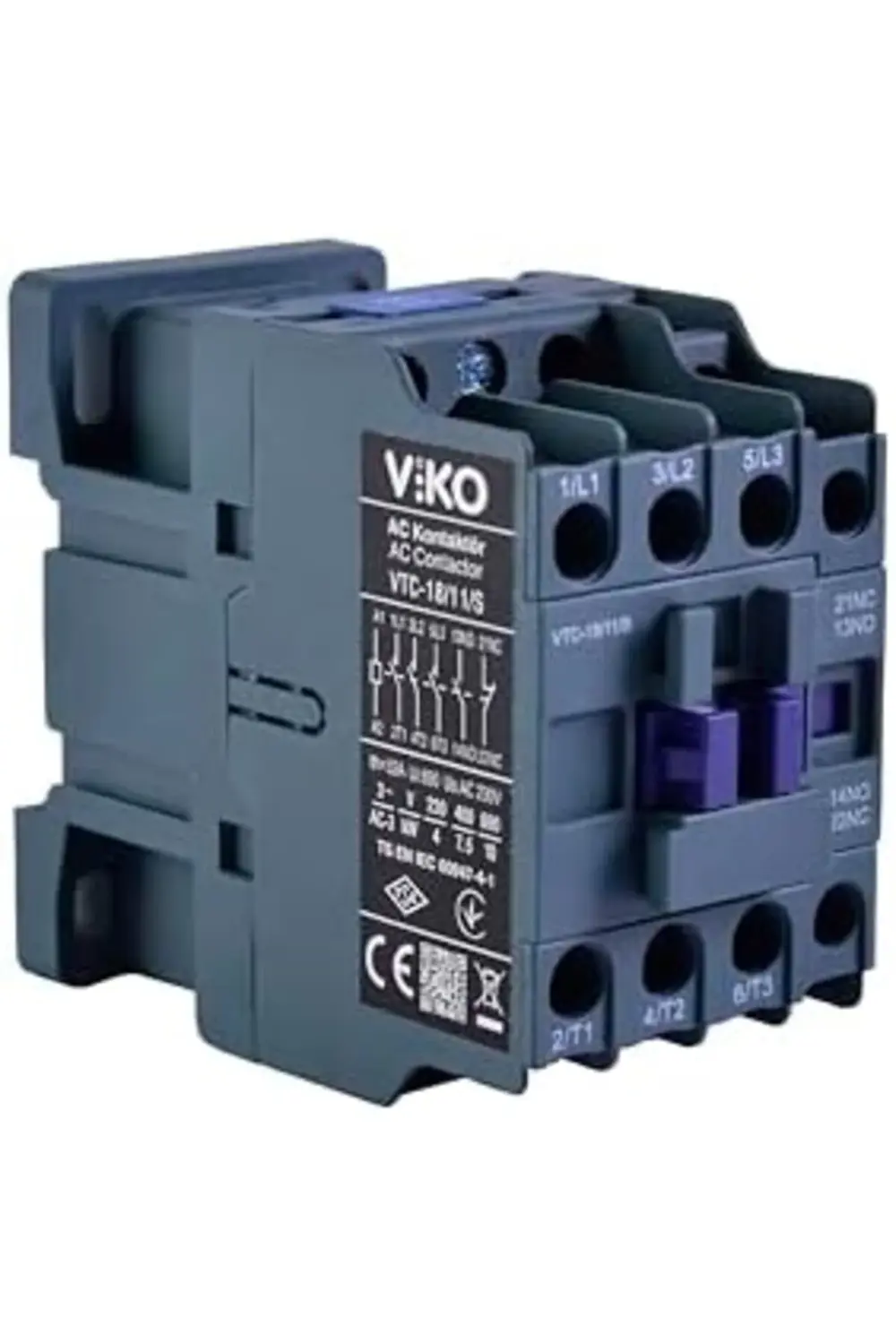 trendyvision VTC-18/11/S Kontaktör 18A 1no+1nc 230V Bobinli buyfl