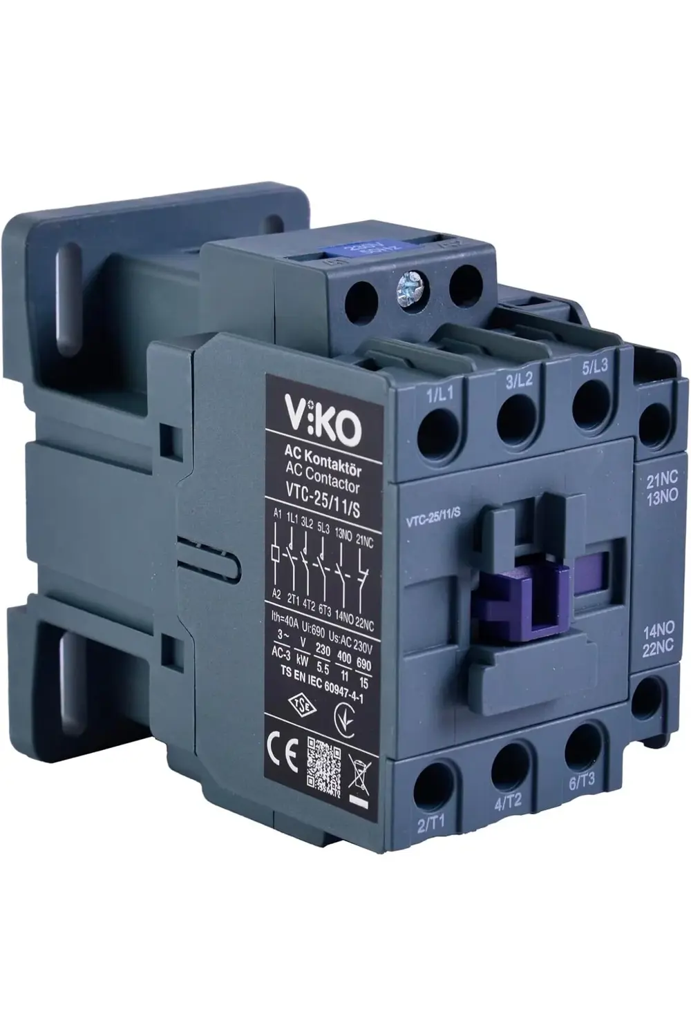 trendyvision VTC-25/11/S Kontaktör 25A 1no+1nc 230V Bobinli buyfl