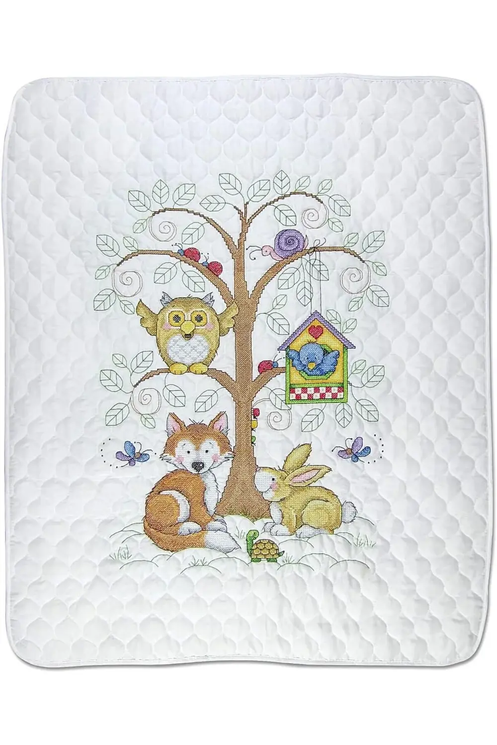 trendyvision Works Crafts Kanaviçe Yorgan Seti, Bebek Ormanı için