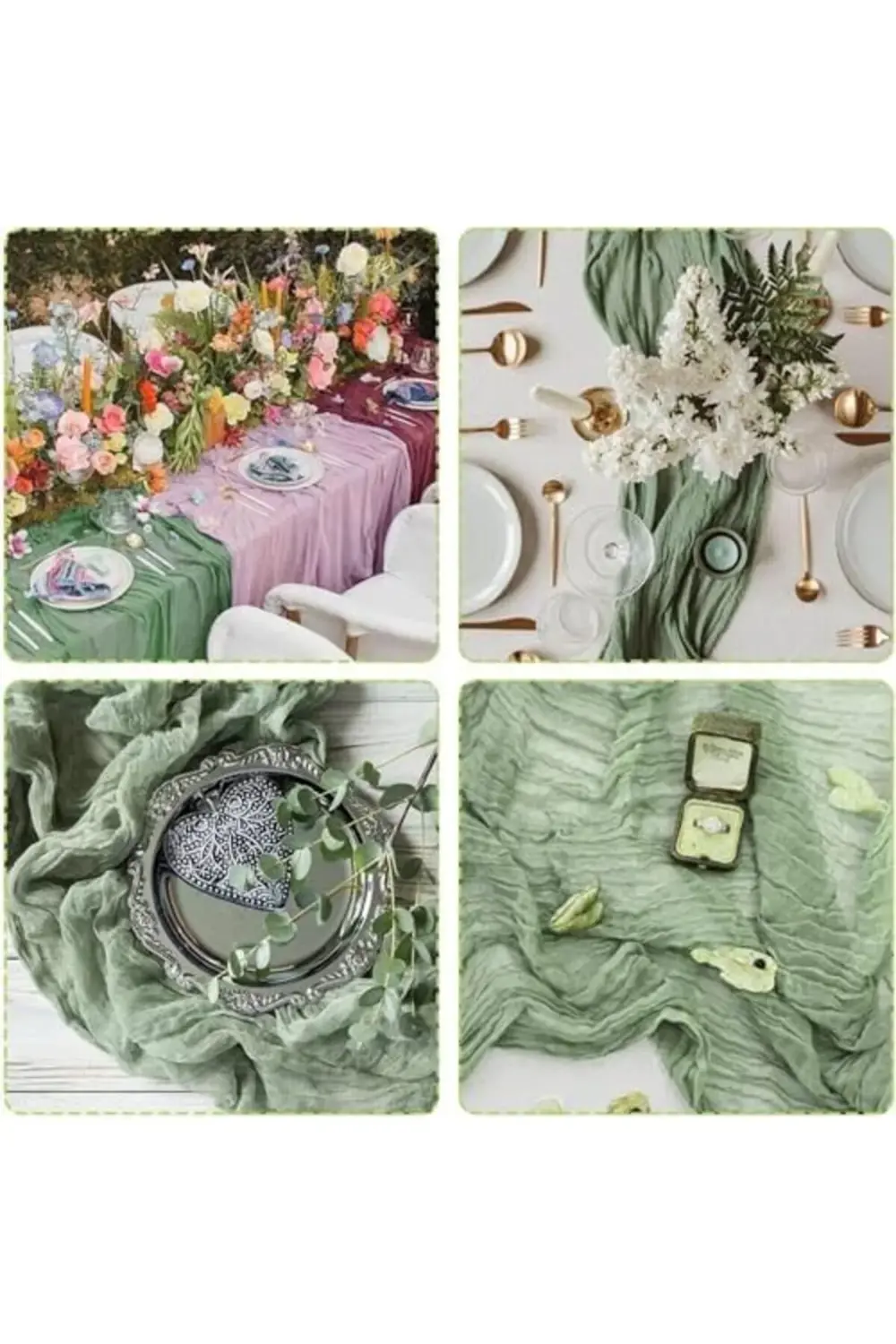 trendyvision Yemek Masası Örtüsü, 35" X 118" Peynir Bezi Masa Şer