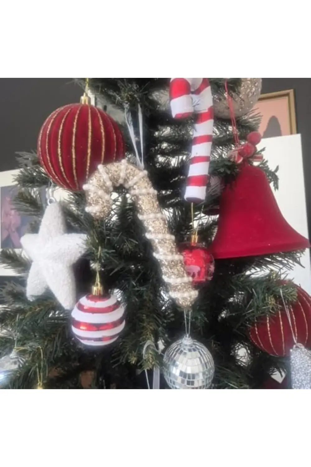 trendyvision YILBAŞI BASTON ŞEKER İNCİ ŞERİTLİ 17CM AST7243 buyfl